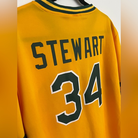 Oakland A’s Athletics Dave Stewart #34 Yellow Jersey Size XL Stadium Giveaway - Picture 5 of 8